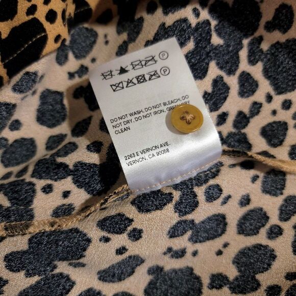 NEW Reformation Port Leopard Print Midi Dress Blitz Brown Animal French Girl - Picture 12 of 12